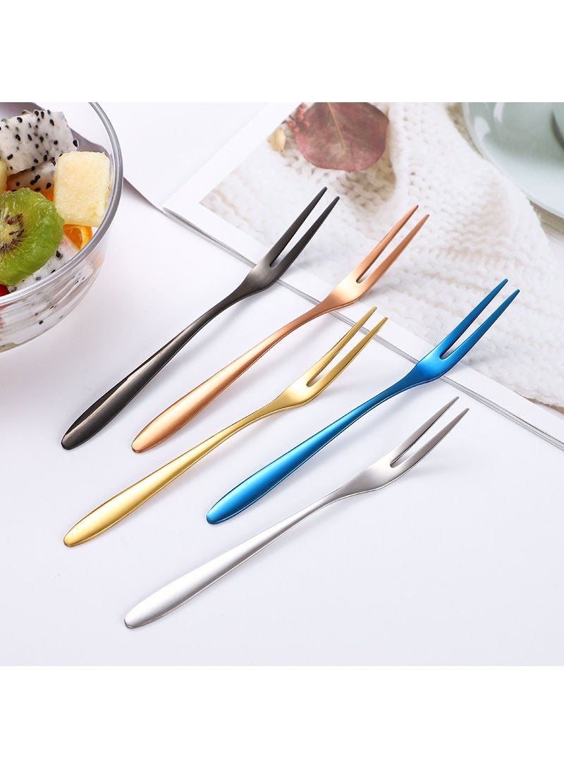 نيبمينينت مجموعة شوك للحلويات والفاكهة من قطعتين أسود 13سم - Image 3