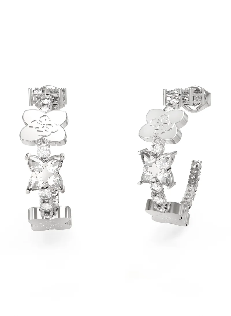 جس Wild Flower Logo Earrings