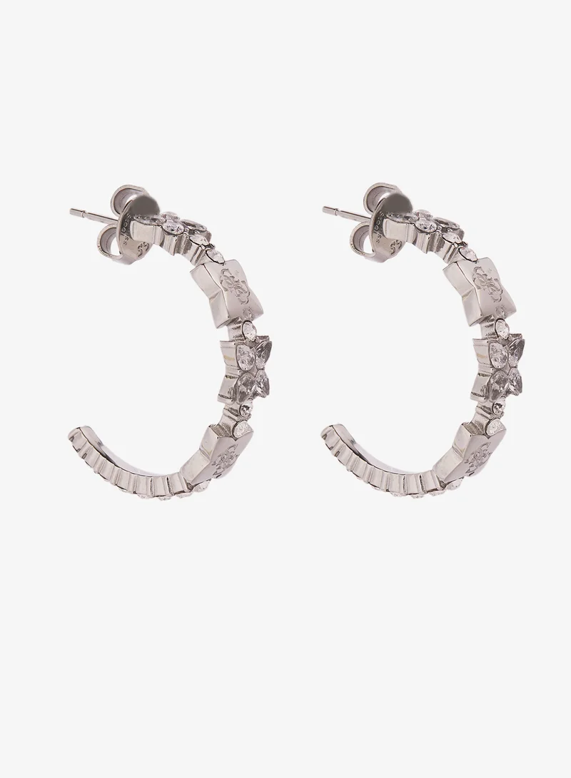 GUESS Wild Flower Logo Earrings