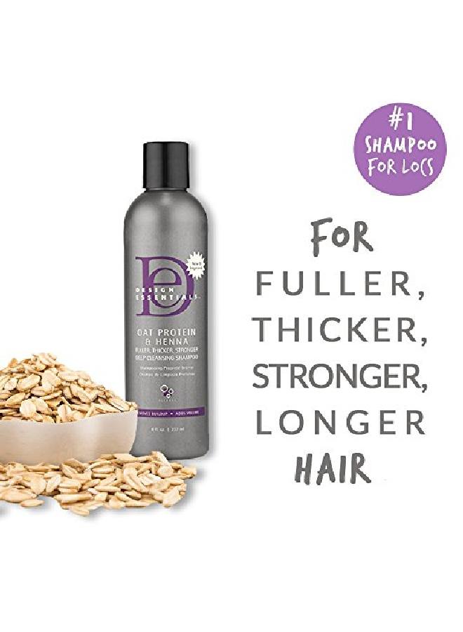 Design Essentials Oat Protein And Henna Deep Cleansing Shampoo 8 Ounces - Image 4