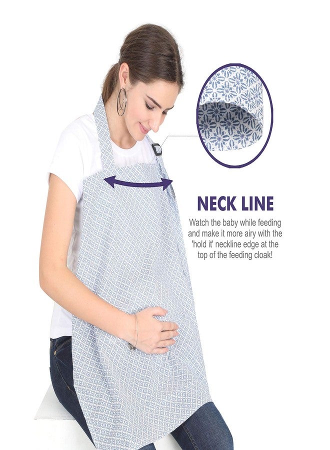 Colorfly Mother's Navy Polka Printed Nursing/Feeding Cover-Navy - Image 3
