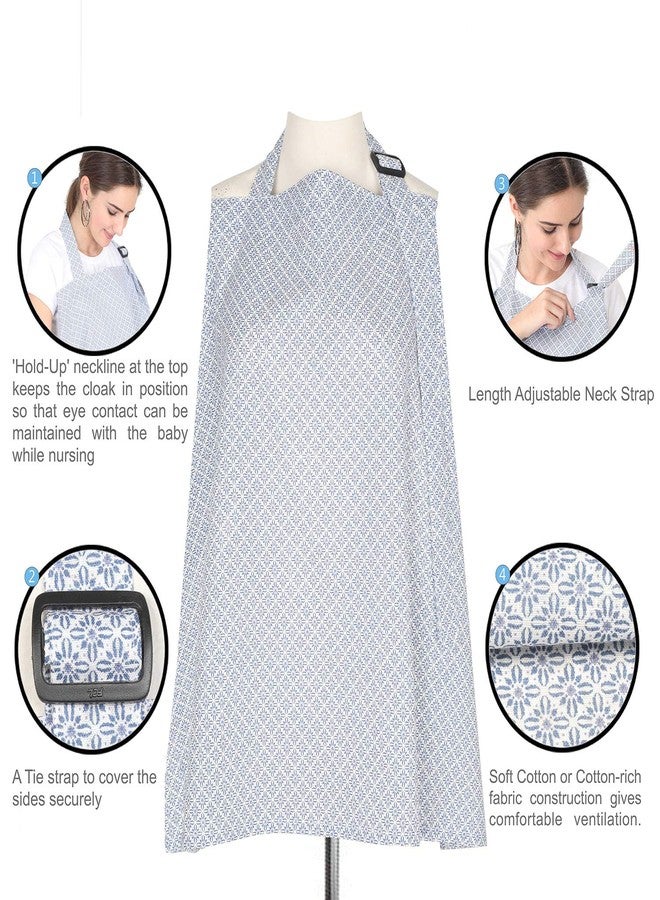 Colorfly Mother's Navy Polka Printed Nursing/Feeding Cover-Navy - Image 4