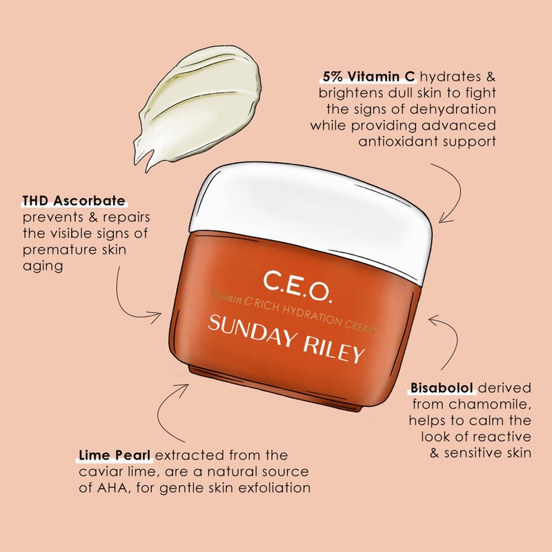 Sunday Riley C.E.O. Vitamin C Rich Hydration Cream Face Moisturizer - Image 5