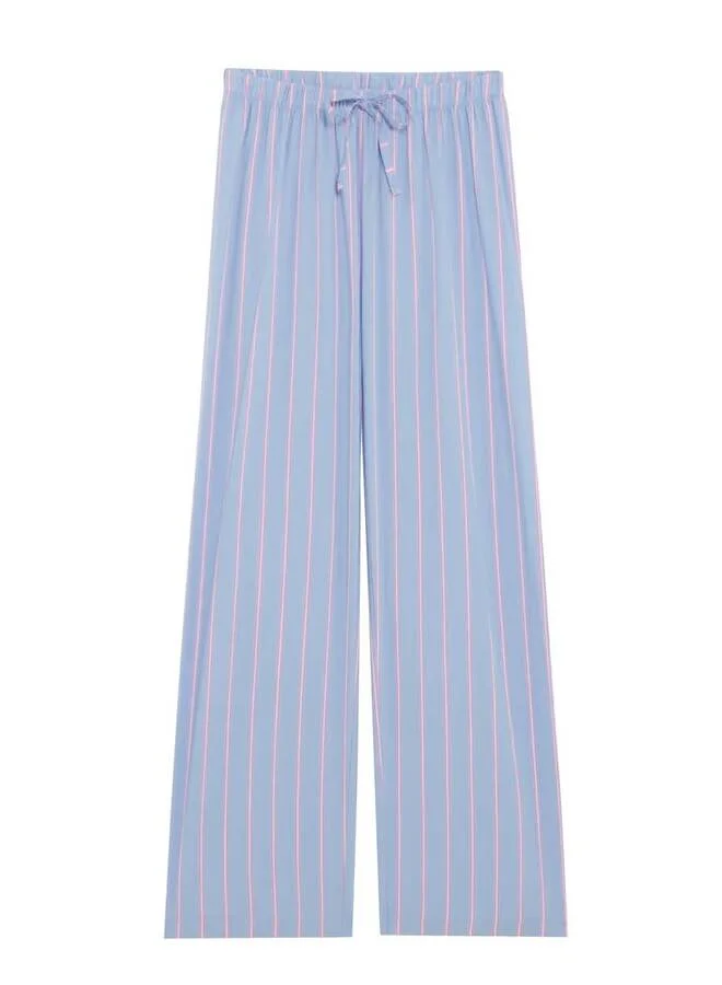 UNDIZ Striped cotton voile trousers