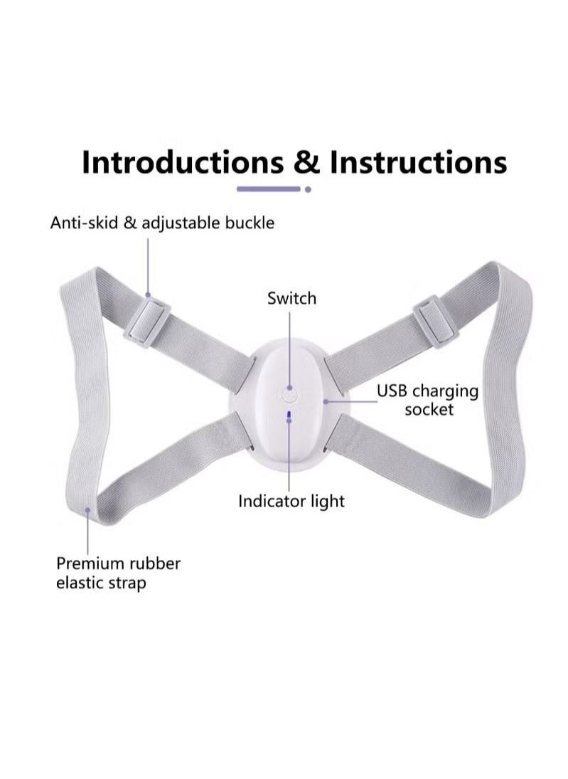 Generic - Smart Posture Corrector With Upper Back Brace With Vibration Intelligent Posture Reminder With Posture Trainer For Women Kids Men With Prevent Humpback Keep Right Posture - Image 1