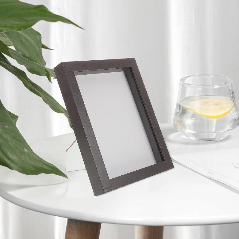 Handprint Footprint Keepsake Frame 8 Inch Brown Light Gold Newborn Photo Display - Image 5