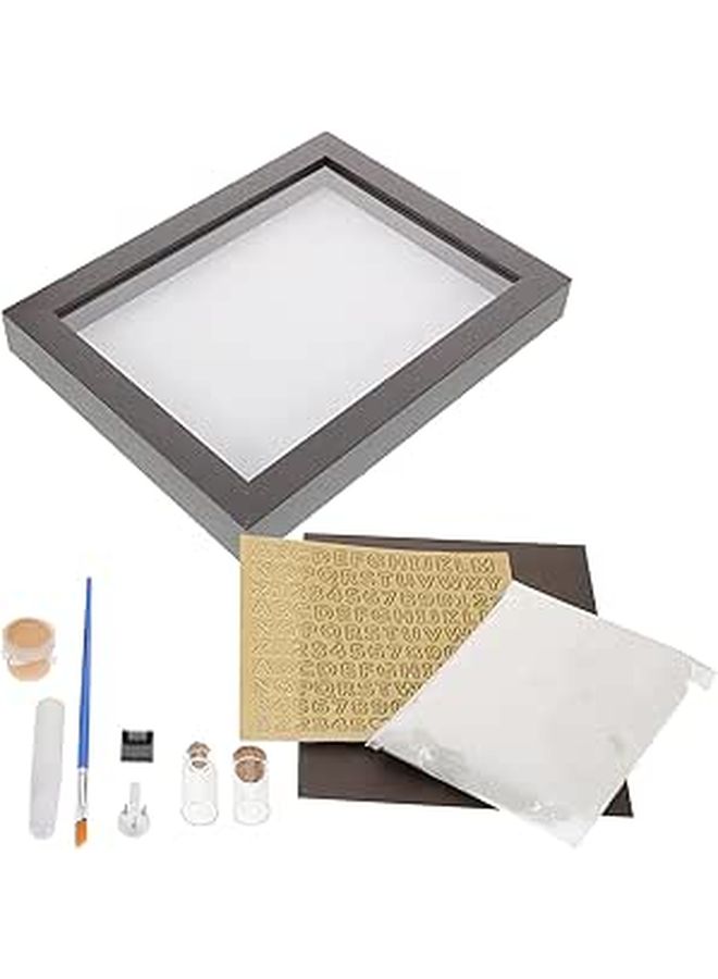 Handprint Footprint Keepsake Frame 8 Inch Brown Light Gold Newborn Photo Display - Image 1