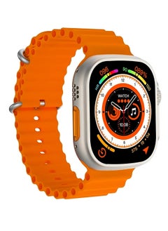 t800 ultra T800 Ultra Smart Watch for Men & Women - Fitness Activity, Heart Rate, Step Counter & Trackers - 1.99 infinite Display, Bluetooth with Android & iOS Compatible (Orange)  - Image 1