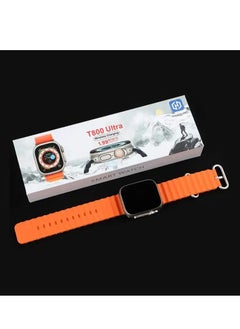 t800 ultra T800 Ultra Smart Watch for Men & Women - Fitness Activity, Heart Rate, Step Counter & Trackers - 1.99 infinite Display, Bluetooth with Android & iOS Compatible (Orange)  - Image 2