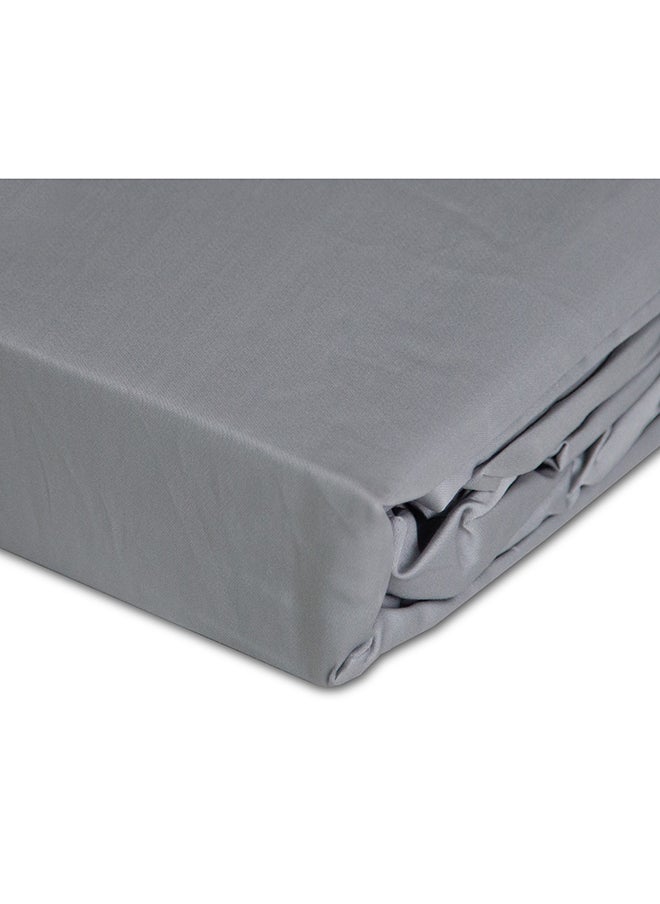 Cannon Cannon Fitted Sheet Single 1Pc Plain Light Grey C  - Image 3