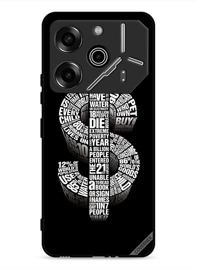 Covernex Tecno Pova 6 Pro 5G Protective Case Cover Calligraphy Dollar - Image 1