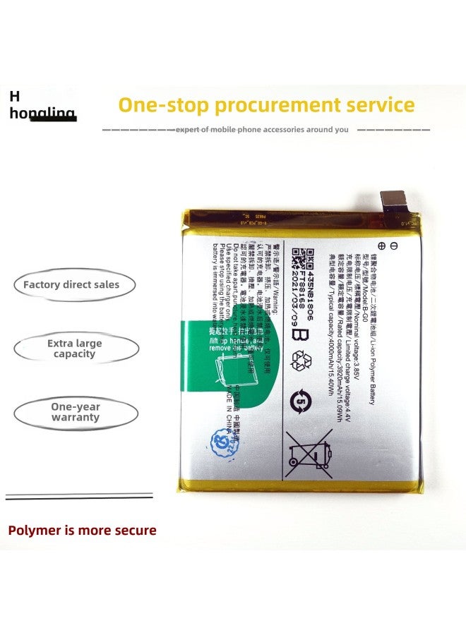 Suitable For Iqoo11s Z3 Neo5 Z6x 7 8 9se 10pro Large Capacity Mobile Phone Built-in Battery-Standard Capacity:【iqoo Z5】B-S6 - Image 1