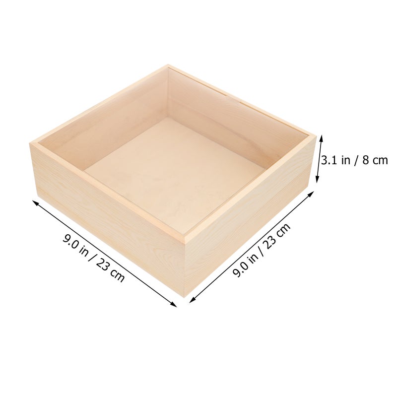 📦 صندوق هدايا خشبي بشباك شفاف للحلويات والأشغال اليدوية تصميم متين - Image 2