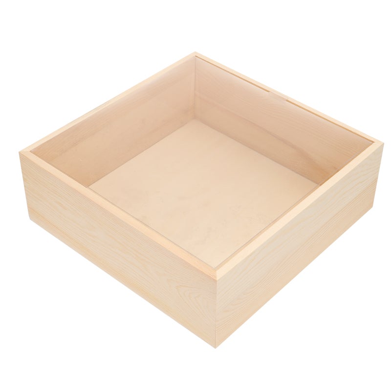 📦 صندوق هدايا خشبي بشباك شفاف للحلويات والأشغال اليدوية تصميم متين - Image 1