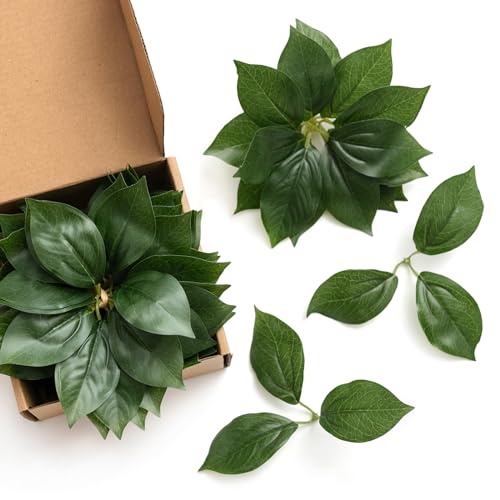 Ling's moment Ling's Moment Artificial Plants Bulk Gardenia leaves Decor,35Pcs Fake Greenery Filler Decorations, Realistic Texture  - Image 2