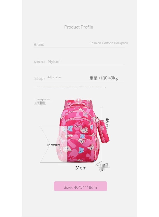 Korean-style Trendy Double-shoulder Bag - Two-piece Pen Bag Backpack - Image 4