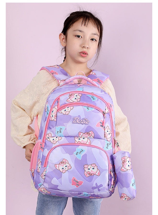 Korean-style Trendy Double-shoulder Bag - Two-piece Pen Bag Backpack - Image 2