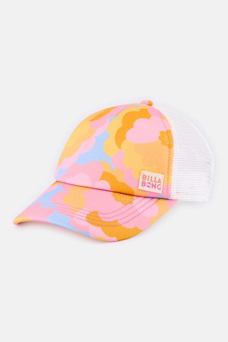 Billabong Women Floral Print Snapback Cap, Multicolor - Image 1