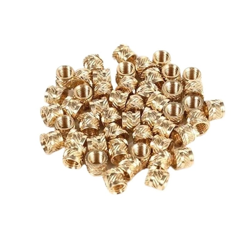 Hot Melt Knurled Thread Brass Insert Nut Female Threaded Embedment for 3D Printing Parts(Length 7mm,M5(OD 7mm) 15pcs) - Image 1