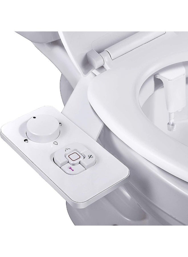 White Bidet Attachment Non-electric Cold Water Bidet Toilet Seat Attachment With Pressure Controls Retractable Self-cleaning  - Image 1