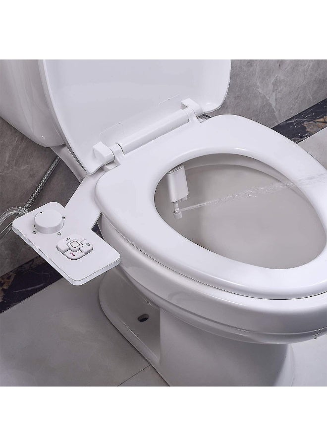 White Bidet Attachment Non-electric Cold Water Bidet Toilet Seat Attachment With Pressure Controls Retractable Self-cleaning  - Image 2