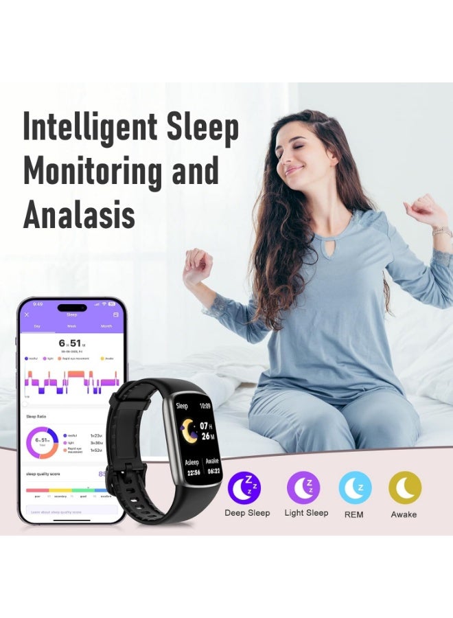 TANMASHI HD Screen Smart Watch Business Smartwatch Wireless Notification Office Sport Tracker, Black - Image 3