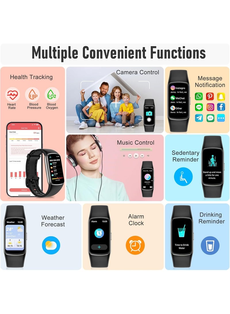 TANMASHI HD Screen Smart Watch Business Smartwatch Wireless Notification Office Sport Tracker, Black - Image 2