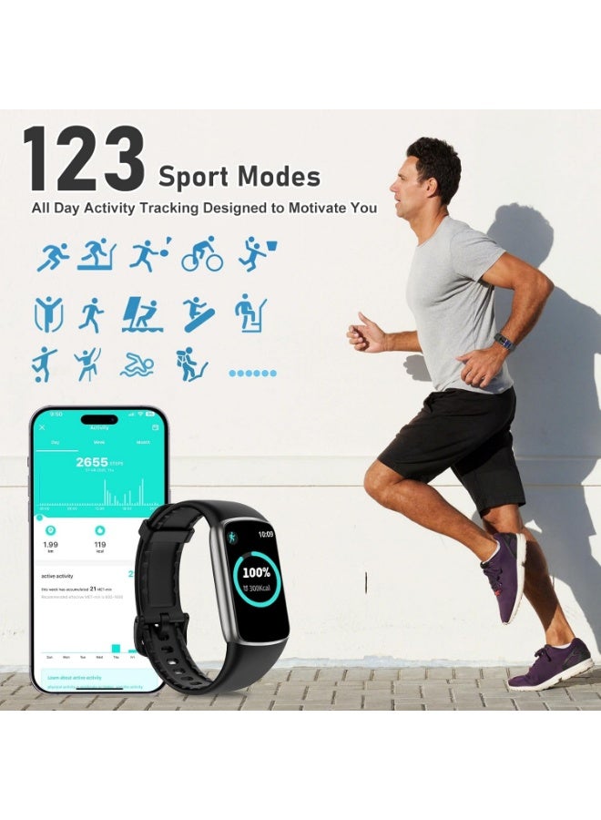 TANMASHI HD Screen Smart Watch Business Smartwatch Wireless Notification Office Sport Tracker, Black - Image 4