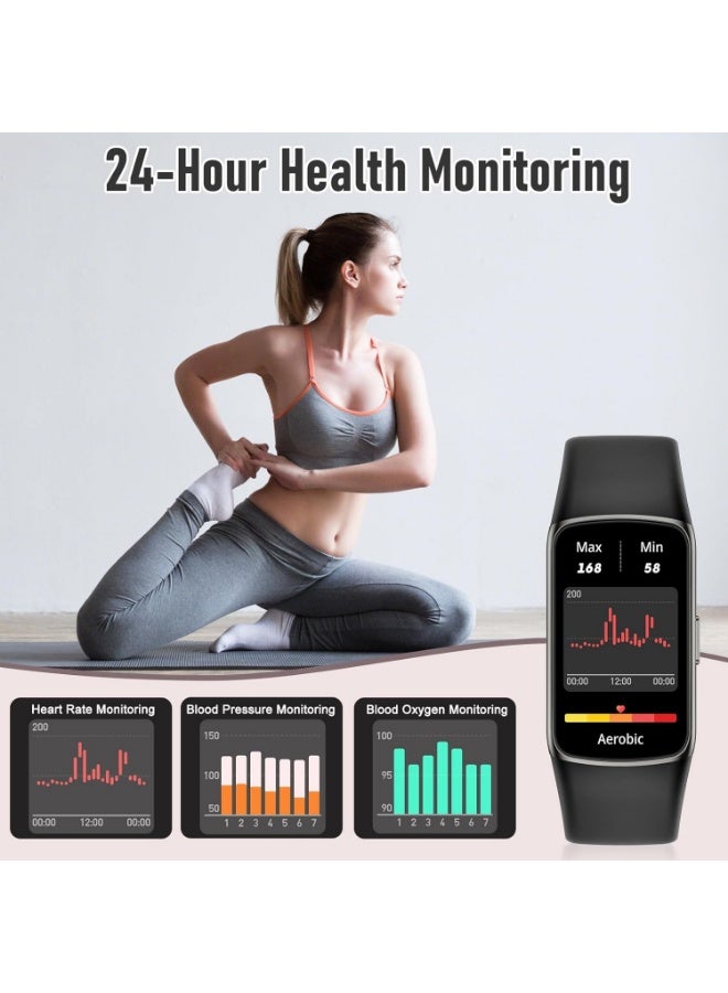 TANMASHI HD Screen Smart Watch Business Smartwatch Wireless Notification Office Sport Tracker, Black - Image 5