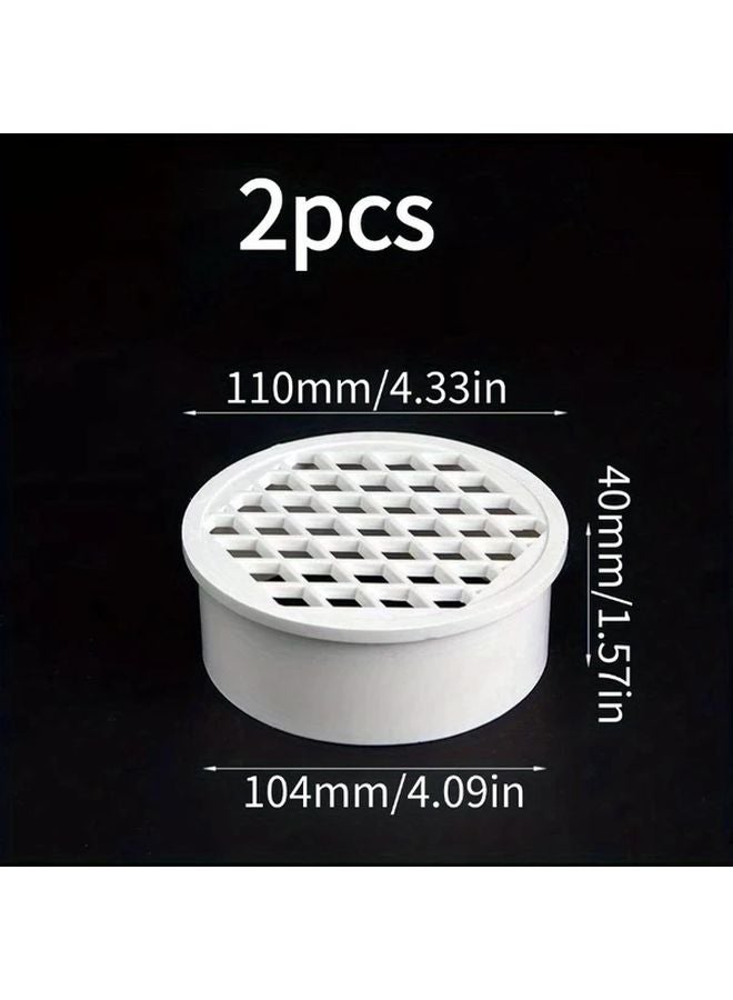 Heavy Duty Plastic Drain Filter Cover 110mm 2 Pack Reusable Anti Clogging Mesh - Image 1