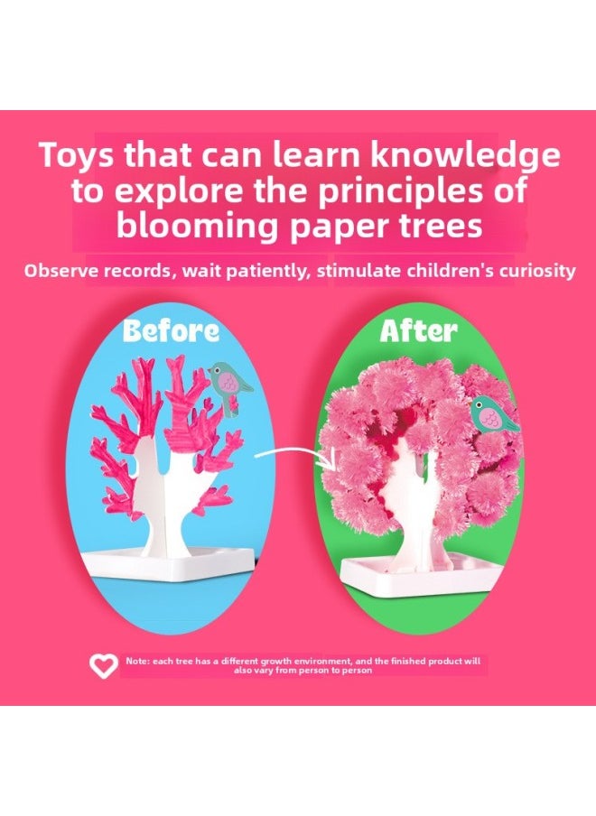 KoA Duck Magic Tree Crystallized Garden Paper Tree Blossom Crystal Planting Colorful Science Experiment Diy Gift-Color:cp114 Colorful Magic Tree (single Box)