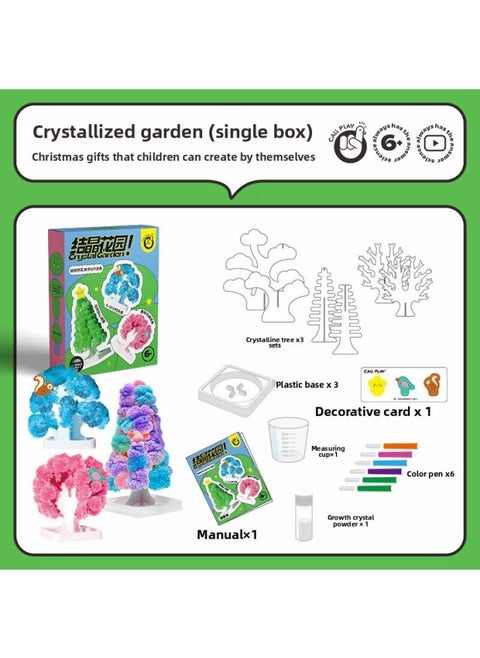 KoA Duck Magic Tree Crystallized Garden Paper Tree Blossom Crystal Planting Colorful Science Experiment Diy Gift-Color:cp114 Colorful Magic Tree (single Box)