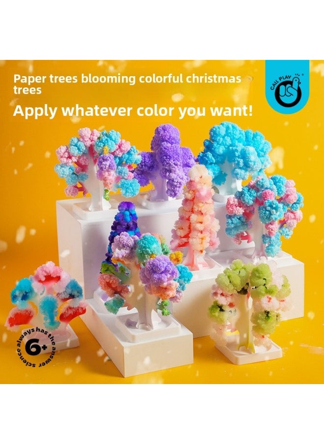 KoA Duck Magic Tree Crystallized Garden Paper Tree Blossom Crystal Planting Colorful Science Experiment Diy Gift-Color:cp114 Colorful Magic Tree (single Box)