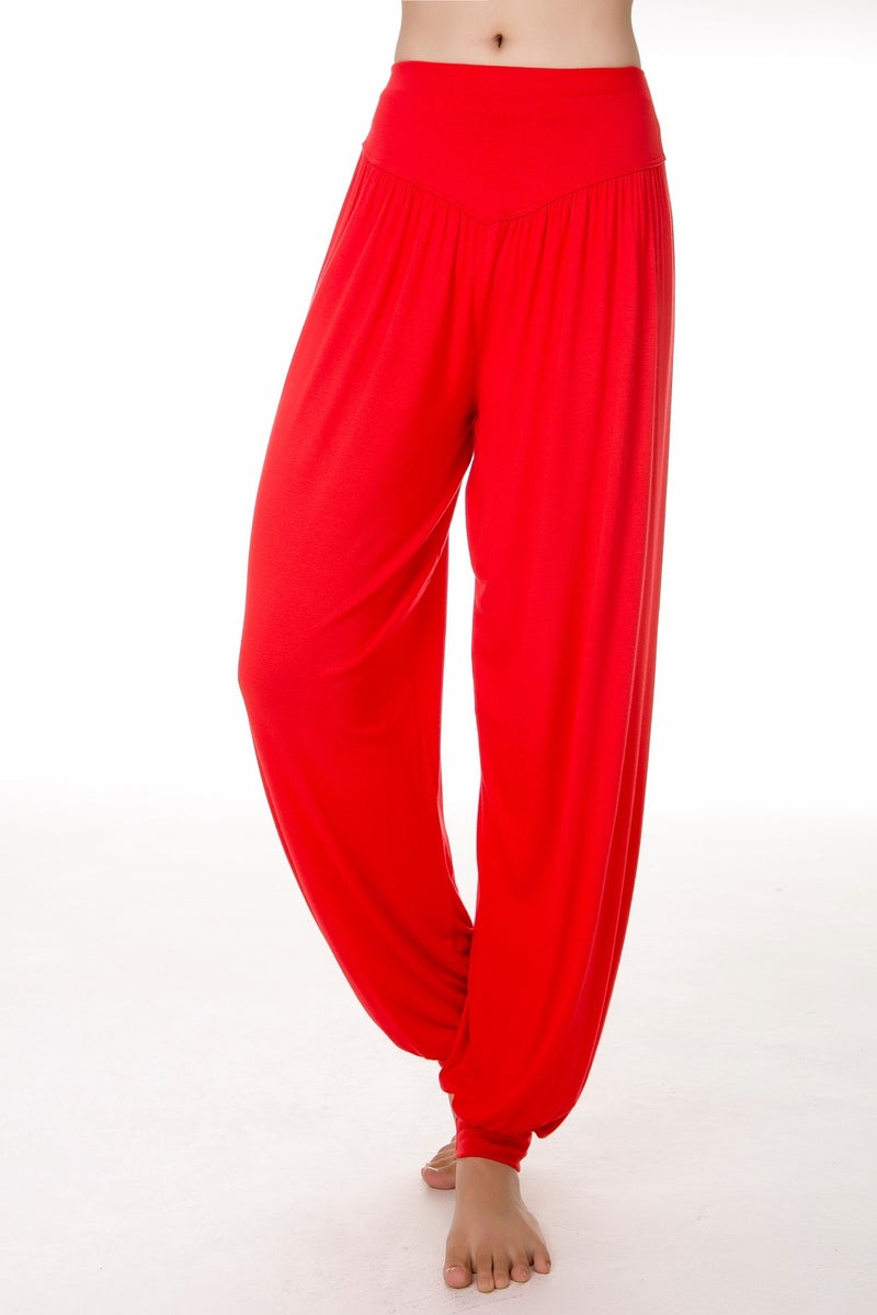 Qi Ta Women's Modal Yoga Pants Loose Dance Pants Bloomers Casual Long Pants Breathable - Image 1