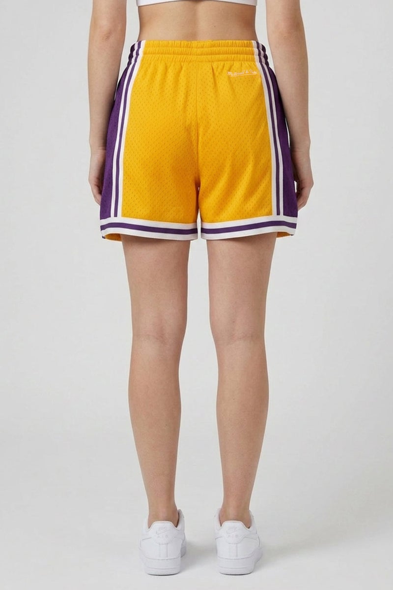 Mitchell & Ness Women Sportswear Fit  Los Angeles Lakers Basketball Shorts, Multicolor - Image 2