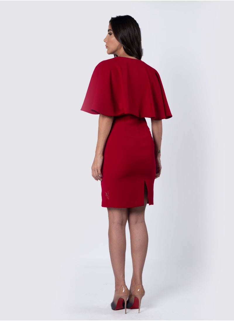 NIVA FASHION HOUSE - Detachable Cape Style Torso Dress - Image 1
