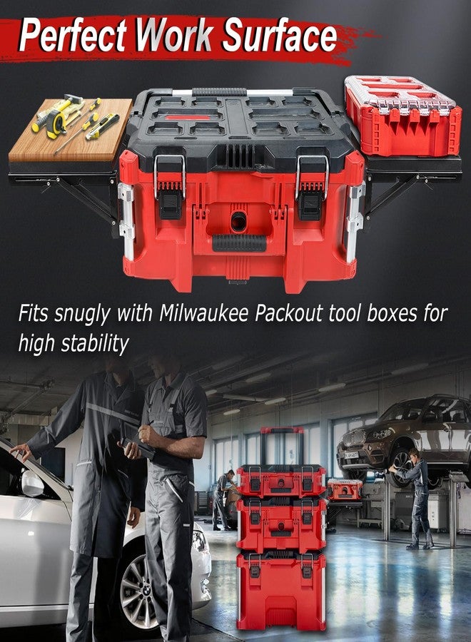 DNShorix Folding Packout Mount for Milwaukee Packout Toolbox Side Storage, Rugged All-metal Frame, Compatible with Rails No Drilling Required, Saving Space, Can be Mounted on Wall or Floor - Image 4