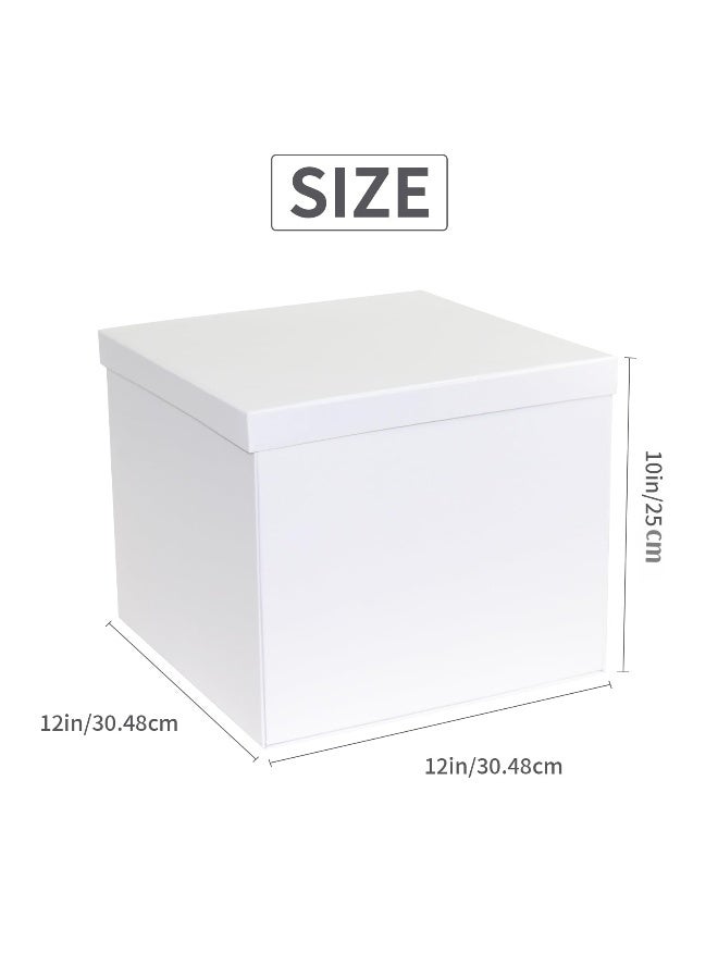 صندوق هدايا كبير 30x30x25cm ، صناديق هدايا بيضاء للهدايا ، صندوق  ، صندوق الهدايا ، للتعبئة والتغليف ، عيد الحب ، عيد الأم ،  ، الذكرى السنوية. - Image 2