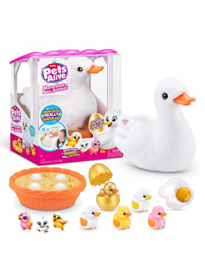 Pets Alive Mama Duck Surprise by ZURU, 4 Surprise Eggs, Baby Ducklings, 10+ Sounds, Walking Toy, Interactive Girls Toy, Ages 3+ - Image 2