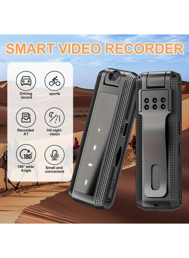 Black Wearable Camera 1080P Night Vision 360 Rotating Lens USB C Rechargeable - Image 1