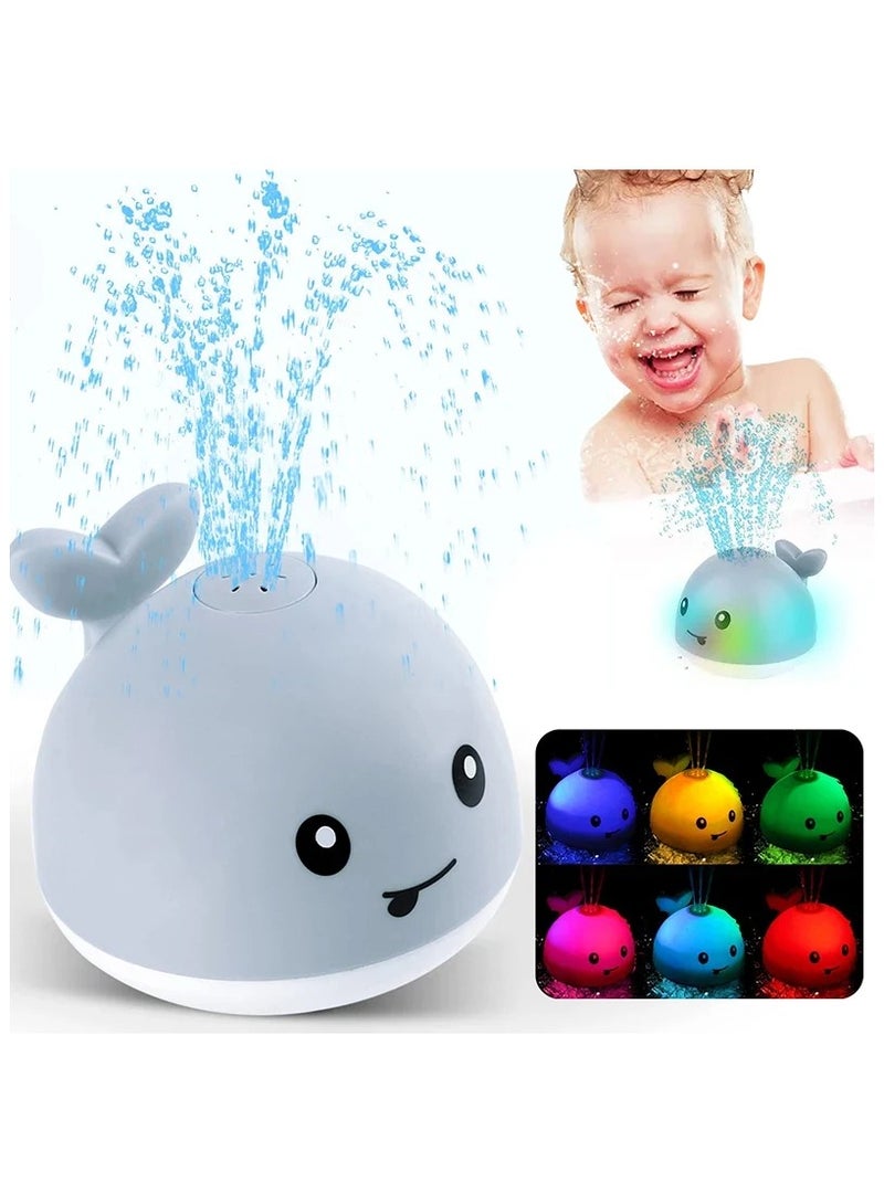 AROAQ Baby Light Up Bath Toys Whale Automatic Sprinkler Bathtub Toy with Music and LED Lights for Kids Infant Swim Pool Bathroom - Image 1