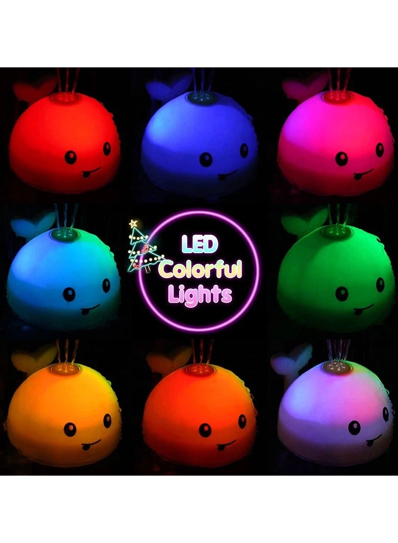 AROAQ Baby Light Up Bath Toys Whale Automatic Sprinkler Bathtub Toy with Music and LED Lights for Kids Infant Swim Pool Bathroom - Image 4