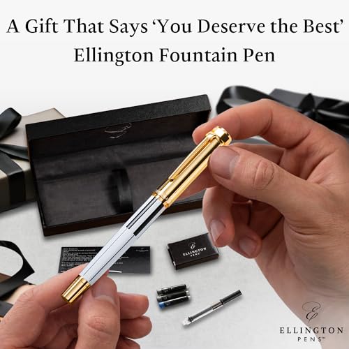 Ellington Pens Luxury Fountain Pen Set - Smooth Medium Nib- Includes 3 Ink Cartridges, Refillable Ink Converter, Gift Box- Fountain Pens For Writing, Calligraphy, Journaling, Sketching (Master Chopin) - Image 3