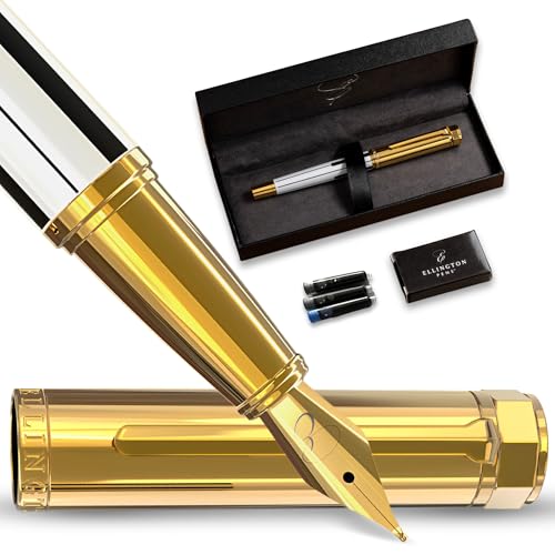 Ellington Pens Luxury Fountain Pen Set - Smooth Medium Nib- Includes 3 Ink Cartridges, Refillable Ink Converter, Gift Box- Fountain Pens For Writing, Calligraphy, Journaling, Sketching (Master Chopin) - Image 1
