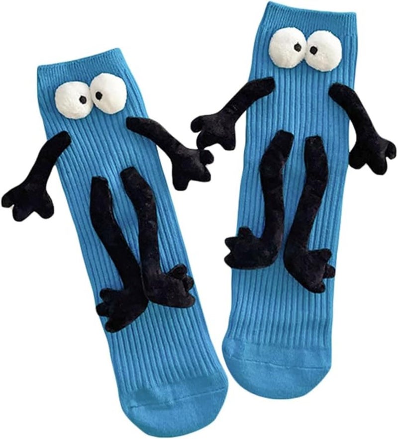Unisex Magnetic Holding Hands Funny Couple Socks for Holidays - Image 1