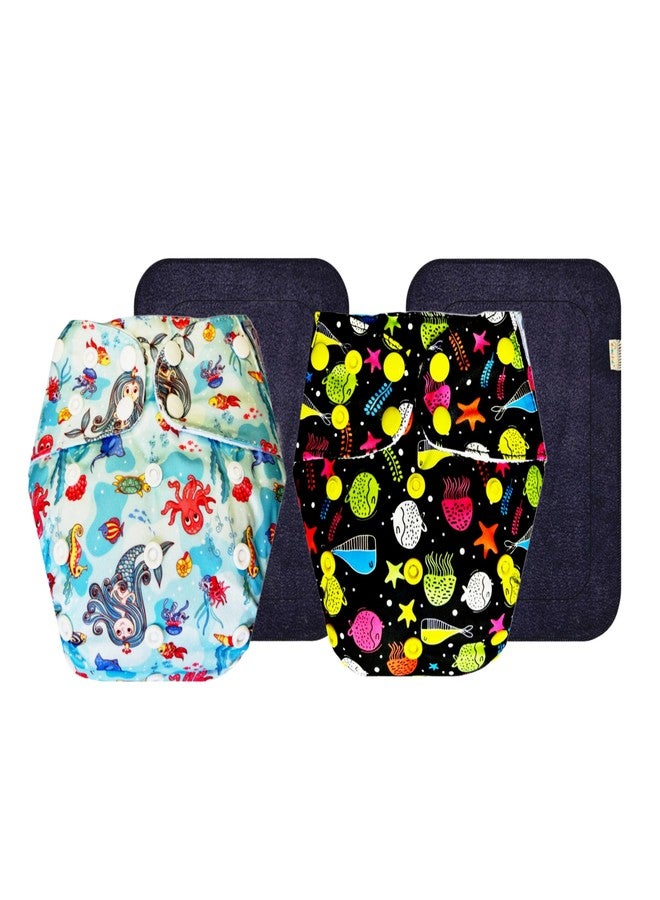 Dumbledo Premium Cloth Diaper with Black Insert (Pack of 2) | Dry Feel and Comfortable | Leakproof | Quick Dry | Trusted by Moms | 3 Months - 3 Years | Unisex Baby - Image 1