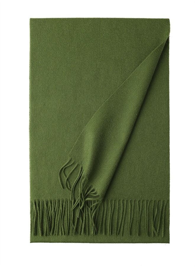 Loquat - Solid Color Soft And Comfortable Wool Scarf - Image 1