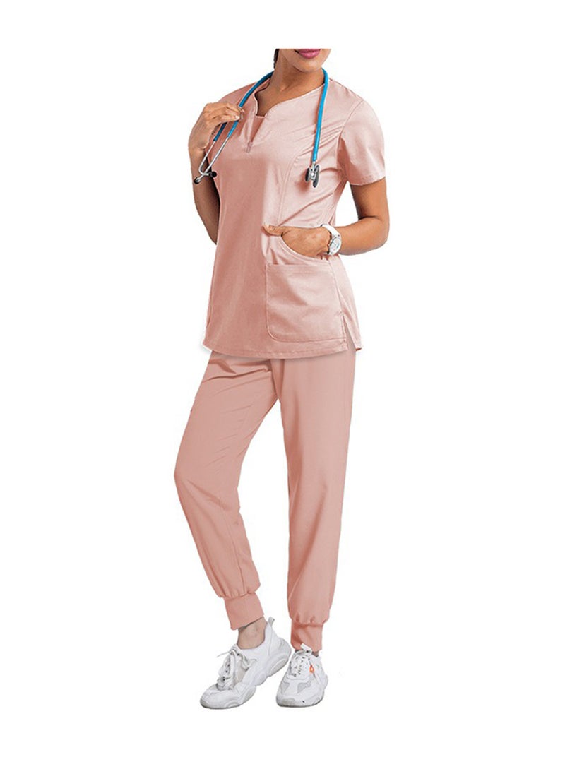Generic Women's Medical Scrub, Soft and Comfortable Lycra Polyester Blend, 2 Piece Set, Ideal for Medical Environments  - Image 1