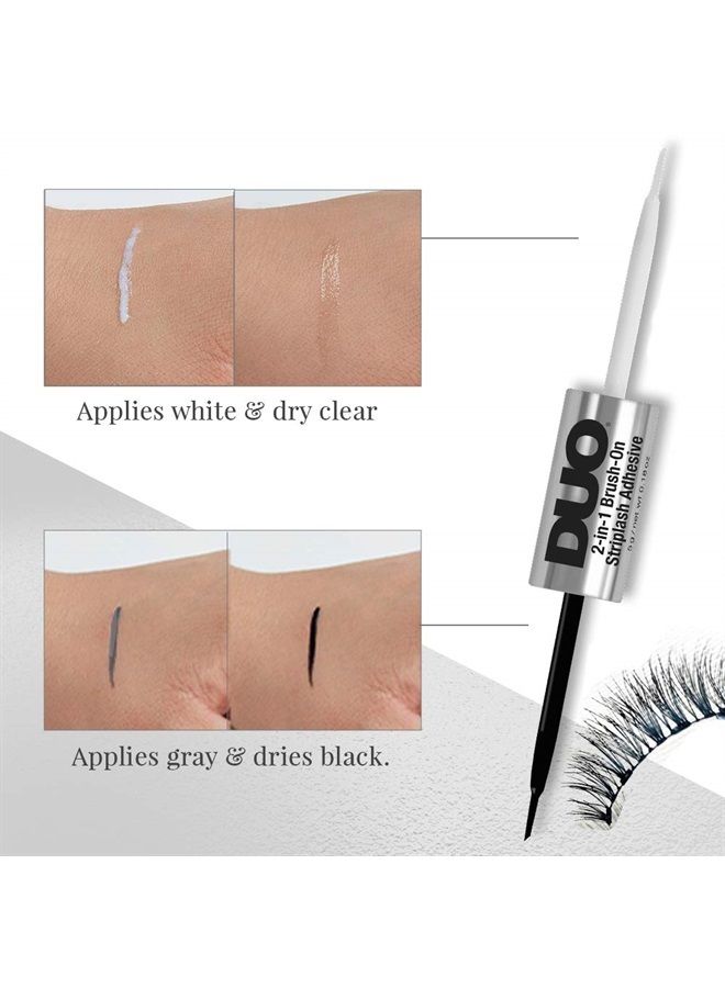 DUO Adhesives, 2-in-1 Brush On Clear & Dark Adhesive, 2-Packs - Image 4