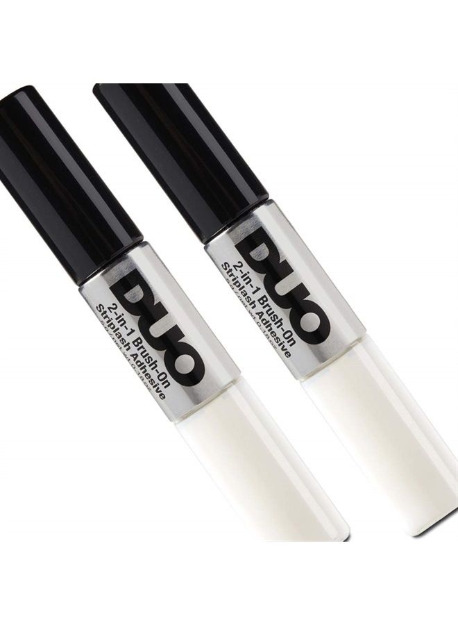 DUO Adhesives, 2-in-1 Brush On Clear & Dark Adhesive, 2-Packs - Image 2